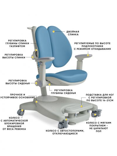 Детское кресло ErgoKids Clever Duo Y-116
