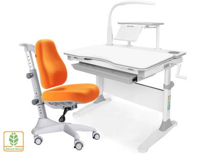 Комплект парта и кресло Mealux EVO-30 + Y-528 (с лампой) (дерево)