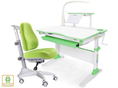 Комплект парта и кресло Mealux EVO-30 + Y-528 (с лампой) (дерево)