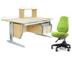 Комплект ДЭМИ Парта СУТ 17-04Д с креслом Match Chair и прозрачной накладкой на парту 65х45
